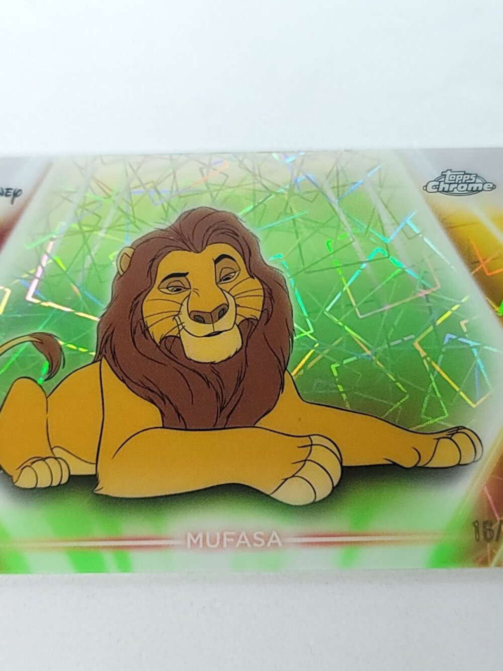 Mufasa Topps 2026 Disney Chrome Neon Green Limited 16/99